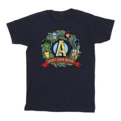 Marvel - T-shirt SANTA'S SUPER HELPERS - Homme (Bleu marine)