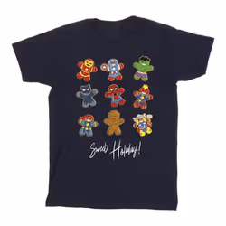 Marvel - T-shirt GINGERBREAD AVENGERS - Homme (Bleu marine)