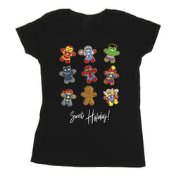 Marvel - T-shirt GINGERBREAD AVENGERS - Femme (Noir)