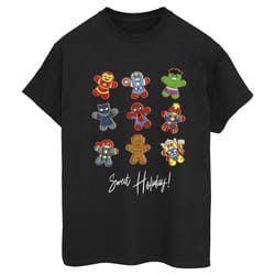 Marvel - T-shirt GINGERBREAD AVENGERS - Femme (Noir)