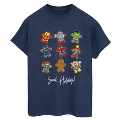 Marvel - T-shirt GINGERBREAD AVENGERS - Femme (Bleu marine)