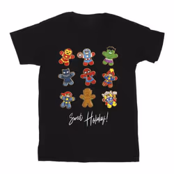 Marvel - T-shirt GINGERBREAD AVENGERS - Garçon (Noir)