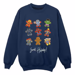 Marvel - Sweat GINGERBREAD AVENGERS - Garçon (Bleu marine)