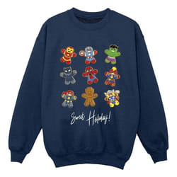 Marvel - Sweat GINGERBREAD AVENGERS - Garçon (Bleu marine)