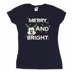 Disney - T-shirt MERRY & BRIGHT - Femme (Bleu marine)