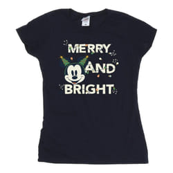 Disney - T-shirt MERRY & BRIGHT - Femme (Bleu marine)