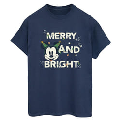 Disney - T-shirt MERRY & BRIGHT - Femme (Bleu marine)