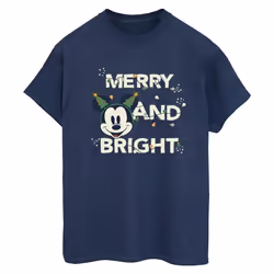 Disney - T-shirt MERRY & BRIGHT - Femme (Bleu marine)
