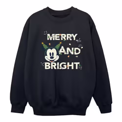 Disney - Sweat MERRY & BRIGHT - Fille (Noir)