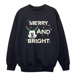 Disney - Sweat MERRY & BRIGHT - Fille (Noir)