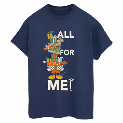 Disney - T-shirt PRESENTS ALL FOR ME - Femme (Bleu marine)