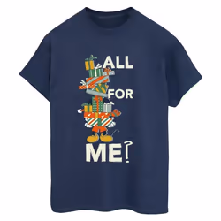 Disney - T-shirt PRESENTS ALL FOR ME - Femme (Bleu marine)
