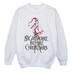 Disney - Sweat THE NIGHTMARE BEFORE CHRISTMAS - Fille (Blanc)