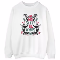 Disney - Sweat THE NIGHTMARE BEFORE CHRISTMAS NO SLEEP TIL XMAS - Homme (Blanc)