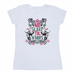 Disney - T-shirt THE NIGHTMARE BEFORE CHRISTMAS NO SLEEP TIL XMAS - Femme (Blanc)