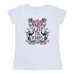 Disney - T-shirt THE NIGHTMARE BEFORE CHRISTMAS NO SLEEP TIL XMAS - Femme (Blanc)