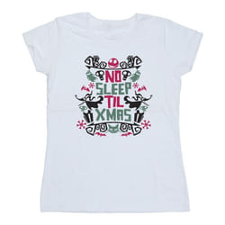 Disney - T-shirt THE NIGHTMARE BEFORE CHRISTMAS NO SLEEP TIL XMAS - Femme (Blanc)