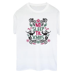 Disney - T-shirt THE NIGHTMARE BEFORE CHRISTMAS NO SLEEP TIL XMAS - Femme (Blanc)