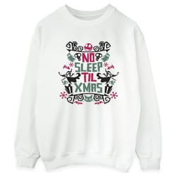 Disney - Sweat THE NIGHTMARE BEFORE CHRISTMAS NO SLEEP TIL XMAS - Femme (Blanc)