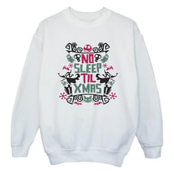 Disney - Sweat THE NIGHTMARE BEFORE CHRISTMAS NO SLEEP TIL XMAS - Fille (Blanc)