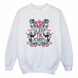 Disney - Sweat THE NIGHTMARE BEFORE CHRISTMAS NO SLEEP TIL XMAS - Fille (Blanc)