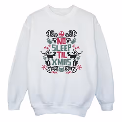 Disney - Sweat THE NIGHTMARE BEFORE CHRISTMAS NO SLEEP TIL XMAS - Fille (Blanc)