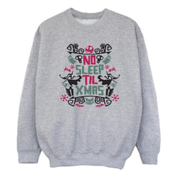 Disney - Sweat THE NIGHTMARE BEFORE CHRISTMAS NO SLEEP TIL XMAS - Fille (Gris chiné)