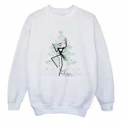 Disney - Sweat THE NIGHTMARE BEFORE CHRISTMAS - Fille (Blanc)