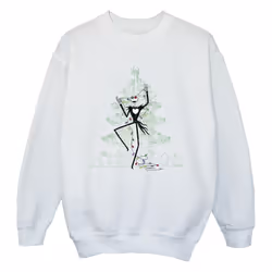 Disney - Sweat THE NIGHTMARE BEFORE CHRISTMAS - Fille (Blanc)