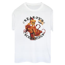 Disney - T-shirt THE NIGHTMARE BEFORE CHRISTMAS SEASONS SCREAMINGS - Femme (Blanc)
