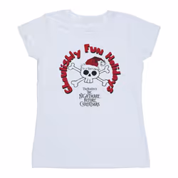 Disney - T-shirt THE NIGHTMARE BEFORE CHRISTMAS GHOULISHLY FUN HOLIDAYS - Femme (Blanc)