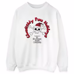 Disney - Sweat THE NIGHTMARE BEFORE CHRISTMAS GHOULISHLY FUN HOLIDAYS - Femme (Blanc)