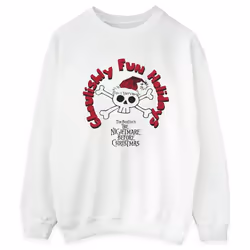 Disney - Sweat THE NIGHTMARE BEFORE CHRISTMAS GHOULISHLY FUN HOLIDAYS - Femme (Blanc)