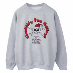 Disney - Sweat THE NIGHTMARE BEFORE CHRISTMAS GHOULISHLY FUN HOLIDAYS - Femme (Gris chiné)