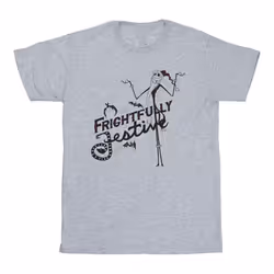Disney - T-shirt THE NIGHTMARE BEFORE CHRISTMAS FRIGHTFULLY - Homme (Gris chiné)