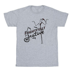 Disney - T-shirt THE NIGHTMARE BEFORE CHRISTMAS FRIGHTFULLY - Homme (Gris chiné)