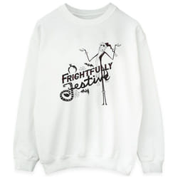 Disney - Sweat THE NIGHTMARE BEFORE CHRISTMAS FRIGHTFULLY - Homme (Blanc)
