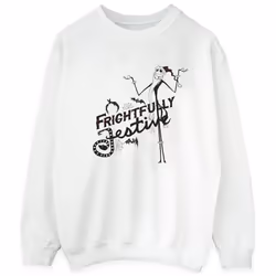 Disney - Sweat THE NIGHTMARE BEFORE CHRISTMAS FRIGHTFULLY - Homme (Blanc)