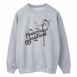 Disney - Sweat THE NIGHTMARE BEFORE CHRISTMAS FRIGHTFULLY - Homme (Gris chiné)