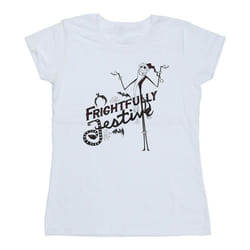 Disney - T-shirt THE NIGHTMARE BEFORE CHRISTMAS FRIGHTFULLY - Femme (Blanc)