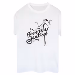 Disney - T-shirt THE NIGHTMARE BEFORE CHRISTMAS FRIGHTFULLY - Femme (Blanc)