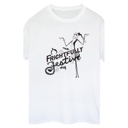 Disney - T-shirt THE NIGHTMARE BEFORE CHRISTMAS FRIGHTFULLY - Femme (Blanc)