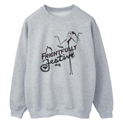 Disney - Sweat THE NIGHTMARE BEFORE CHRISTMAS FRIGHTFULLY - Femme (Gris chiné)