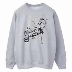 Disney - Sweat THE NIGHTMARE BEFORE CHRISTMAS FRIGHTFULLY - Femme (Gris chiné)