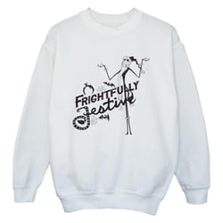 Disney - Sweat THE NIGHTMARE BEFORE CHRISTMAS FRIGHTFULLY - Garçon (Blanc)