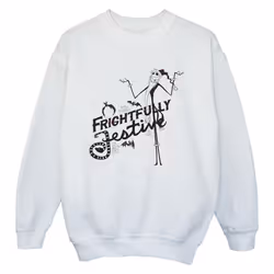 Disney - Sweat THE NIGHTMARE BEFORE CHRISTMAS FRIGHTFULLY - Garçon (Blanc)
