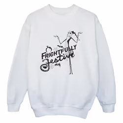 Disney - Sweat THE NIGHTMARE BEFORE CHRISTMAS FRIGHTFULLY - Garçon (Blanc)