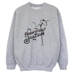 Disney - Sweat THE NIGHTMARE BEFORE CHRISTMAS FRIGHTFULLY - Garçon (Gris chiné)