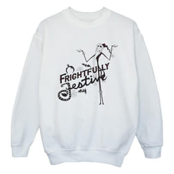 Disney - Sweat THE NIGHTMARE BEFORE CHRISTMAS FRIGHTFULLY - Fille (Blanc)