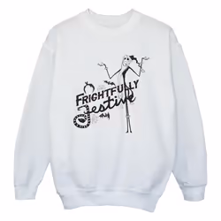 Disney - Sweat THE NIGHTMARE BEFORE CHRISTMAS FRIGHTFULLY - Fille (Blanc)